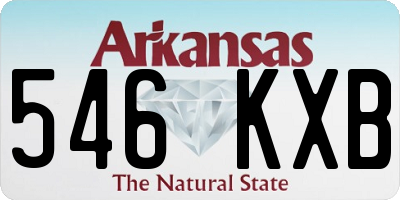 AR license plate 546KXB