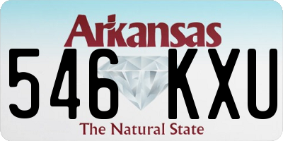 AR license plate 546KXU