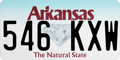 AR license plate 546KXW