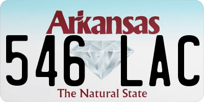 AR license plate 546LAC
