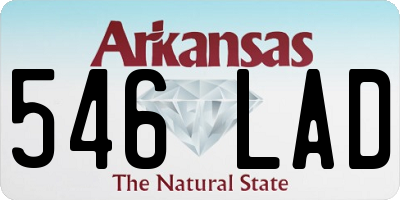 AR license plate 546LAD