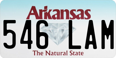 AR license plate 546LAM
