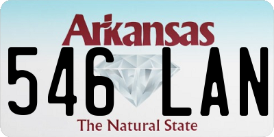 AR license plate 546LAN