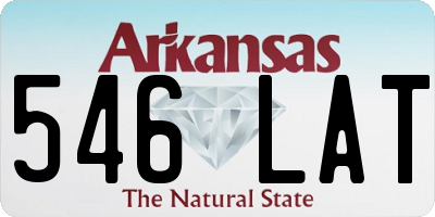 AR license plate 546LAT