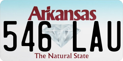 AR license plate 546LAU