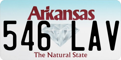 AR license plate 546LAV