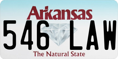 AR license plate 546LAW