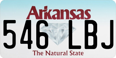 AR license plate 546LBJ