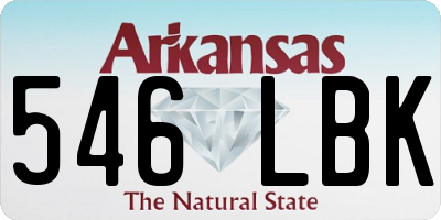 AR license plate 546LBK
