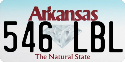 AR license plate 546LBL