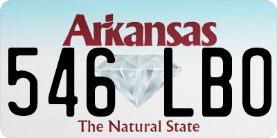 AR license plate 546LBO