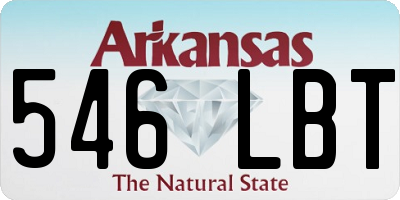 AR license plate 546LBT