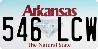 AR license plate 546LCW