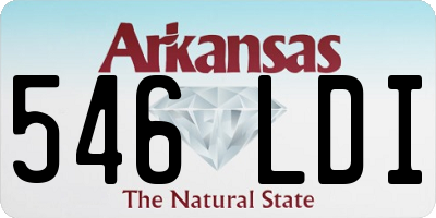 AR license plate 546LDI