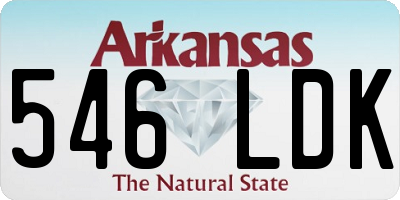 AR license plate 546LDK