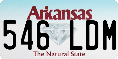AR license plate 546LDM