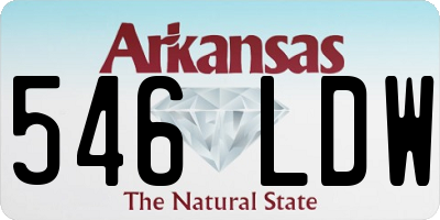 AR license plate 546LDW