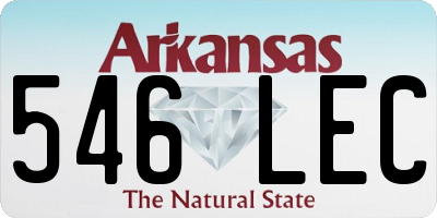 AR license plate 546LEC