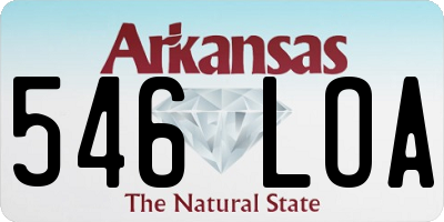 AR license plate 546LOA