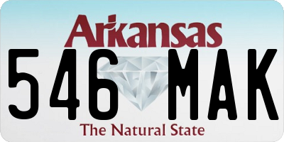 AR license plate 546MAK