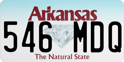 AR license plate 546MDQ
