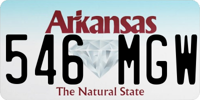 AR license plate 546MGW