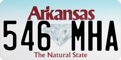 AR license plate 546MHA