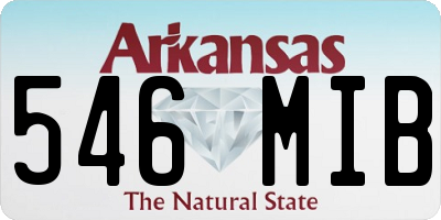 AR license plate 546MIB