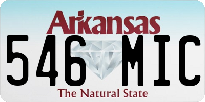 AR license plate 546MIC