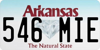 AR license plate 546MIE