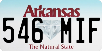 AR license plate 546MIF