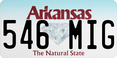 AR license plate 546MIG