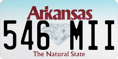 AR license plate 546MII