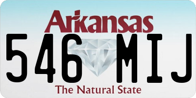 AR license plate 546MIJ