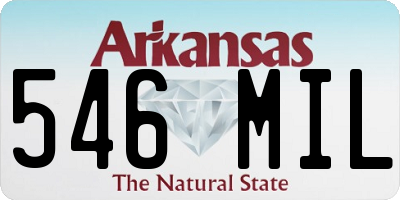 AR license plate 546MIL