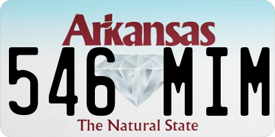 AR license plate 546MIM