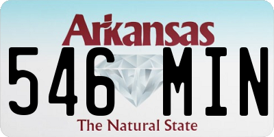 AR license plate 546MIN