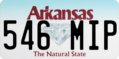 AR license plate 546MIP