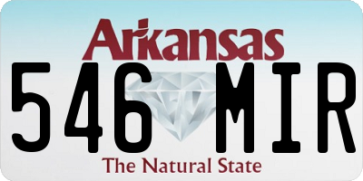 AR license plate 546MIR