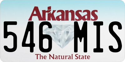 AR license plate 546MIS
