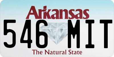 AR license plate 546MIT