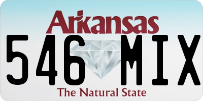 AR license plate 546MIX