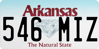 AR license plate 546MIZ