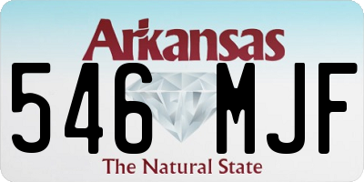 AR license plate 546MJF