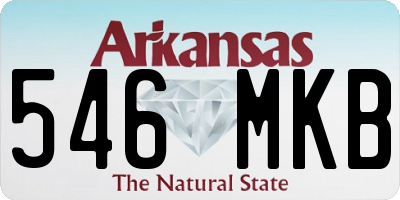 AR license plate 546MKB