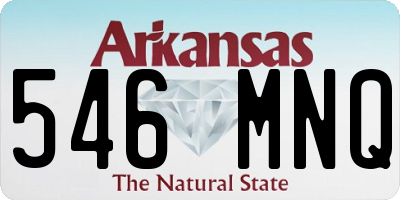 AR license plate 546MNQ