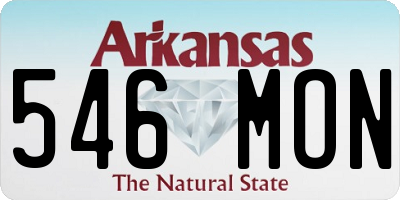 AR license plate 546MON