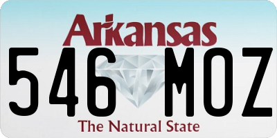AR license plate 546MOZ
