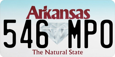 AR license plate 546MPO