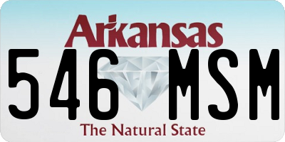 AR license plate 546MSM